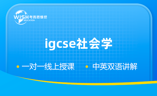惟世教育：专业IGCSE社会学辅导，助力学生冲刺A*！