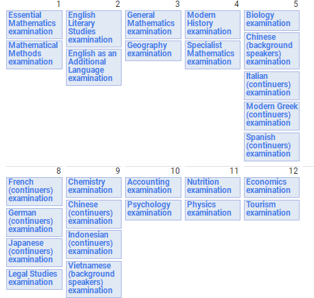 sace课程考试时间是什么时候？
