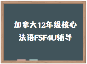 加拿大12年级核心法语FSF4U辅导有吗?