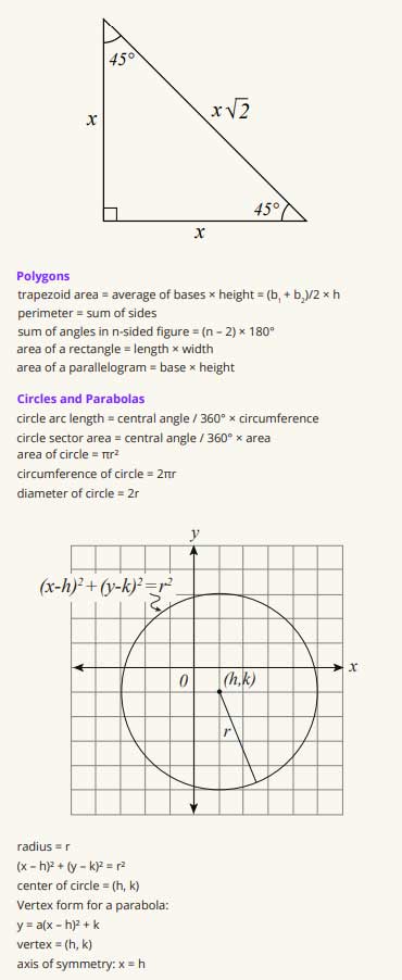 act数学考试必备公式总结
