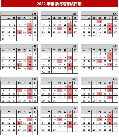 2022年雅思考试时间及报名条件介绍