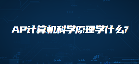 AP计算机科学原理学什么?