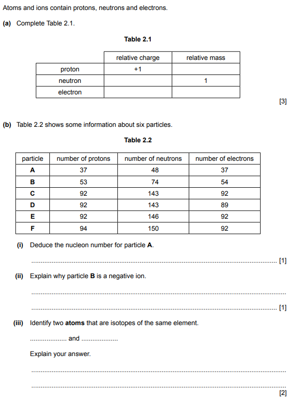 新加坡o-level化学考试内容是怎样的？