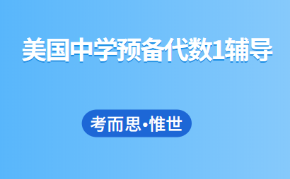 美国中学预备代数1课程辅导