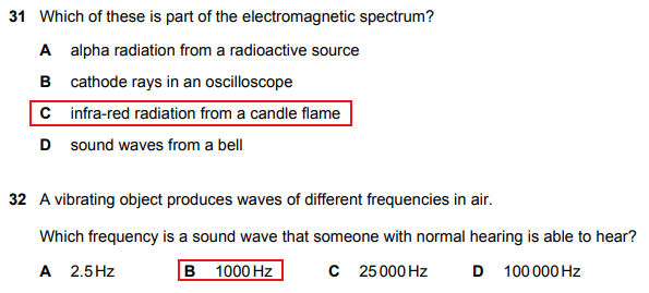 igcse物理科学真题讲解