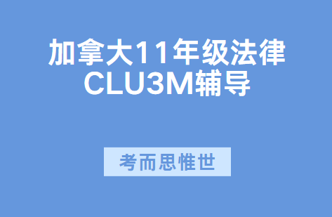 加拿大11年级CLU3M法律课程辅导选哪家？