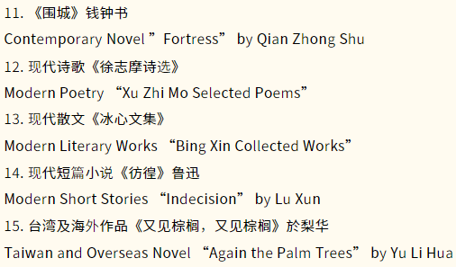 IB中文A书目单有没有推荐？