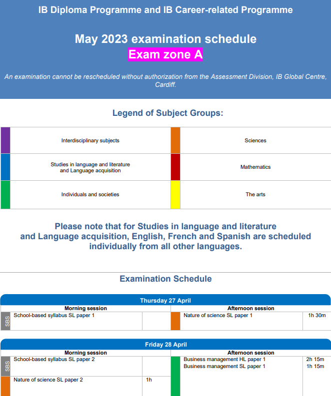 2023年IB考试五一开考！各科考试时间汇总！