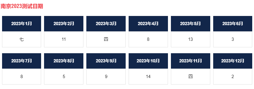2023年南京AEAS考试时间和地点汇总表！