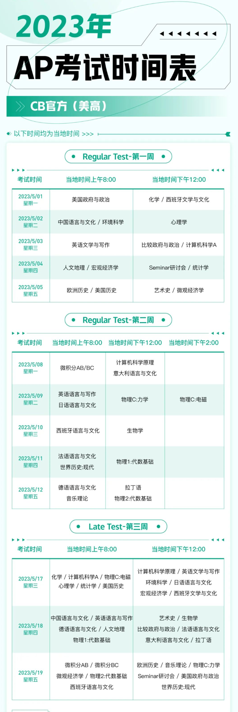 2024年AP考生必看：全年AP大事件一览表提前了解！