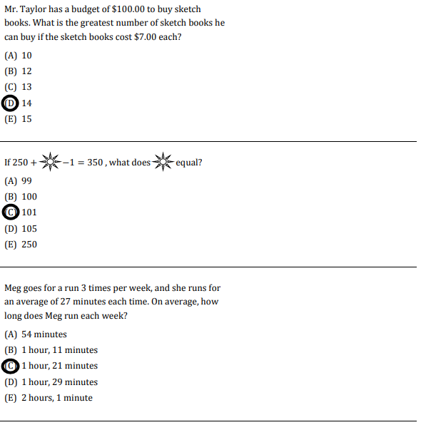 SSAT Middle Level数学考什么？