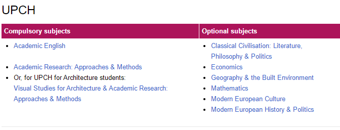 UCL UPCH预科课程学什么？课程内容解析！
