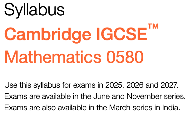 IGCSE数学0580/0606考纲更新，新增这些考点！