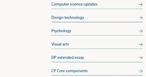 2025 IB待改革课程：5 DP Courses + 1 CP Course