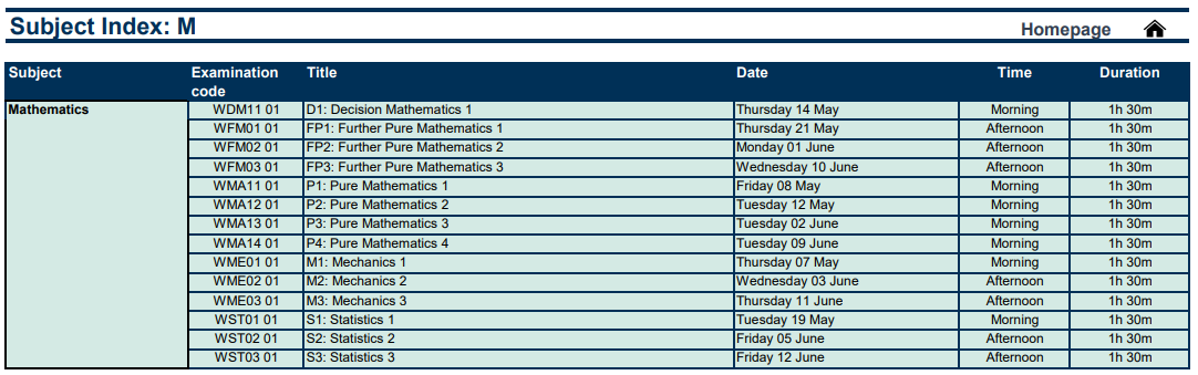 2026年爱德思考试局A-level夏季考试时间 2026年爱德思考试局A-level夏季考试时间